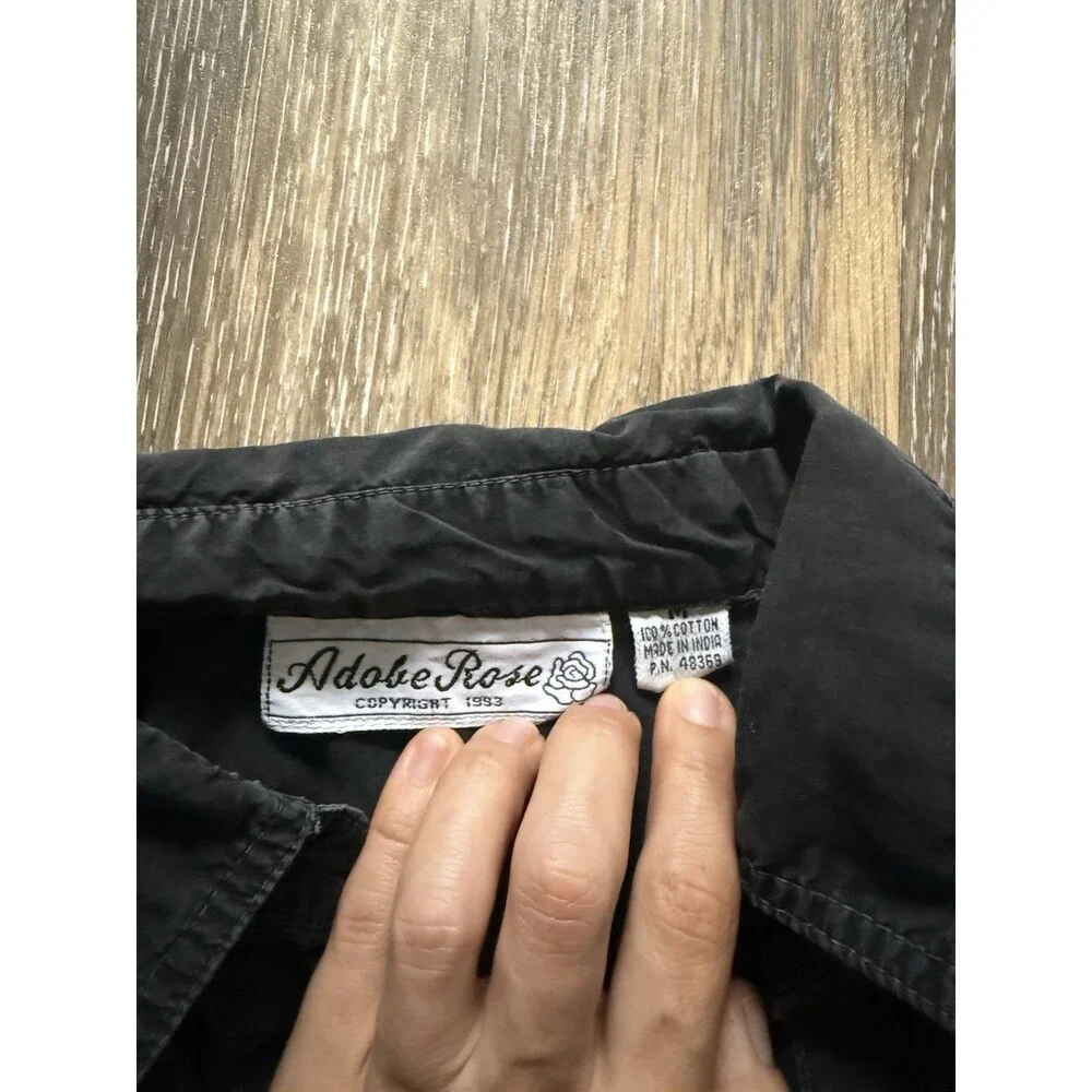 Vintage 1993 Adobe Rose Women's Southwestern Wear Long Sleeve Button Up Shirt M - Picture 5 of 5